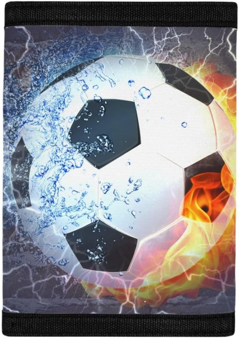 Rnyleeg Sport Theme Soccer Wallets,Kids Wallet for Girls Teens Trifold,Toddler Wallet for Boys, Cute Wallets with Coin Pocket and Card Holders,Novelty Wallets for Childrens - Image 4